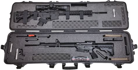 Case Club Waterproof 2 Ar Rifle Case With Silica Gel And Accessory Box
