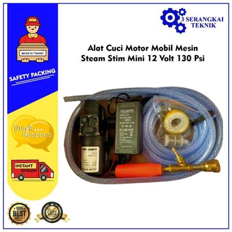 Jual Limited Alat Cuci Motor Mobil Mesin Steam Stim Mini 12 Volt 130
