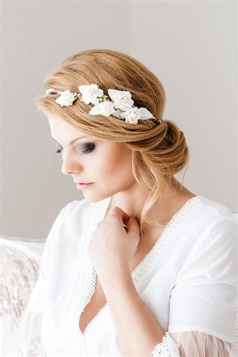 Braut Blumenkranz Boho Hochzeit Blumen Haarschmuck Kranz ...