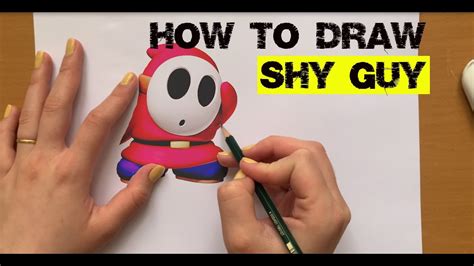 how to draw shy guy from mario youtube