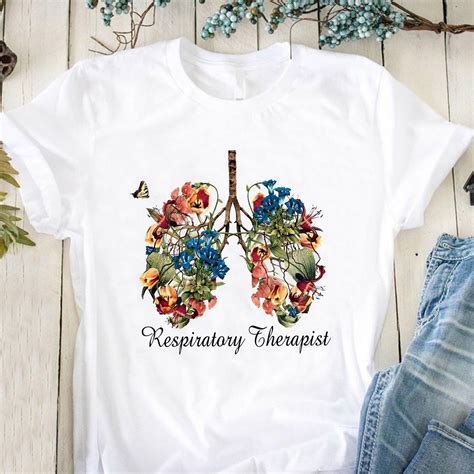 Butterfly Flower Respiratory Therapist T Shirt T For Womens Etsy