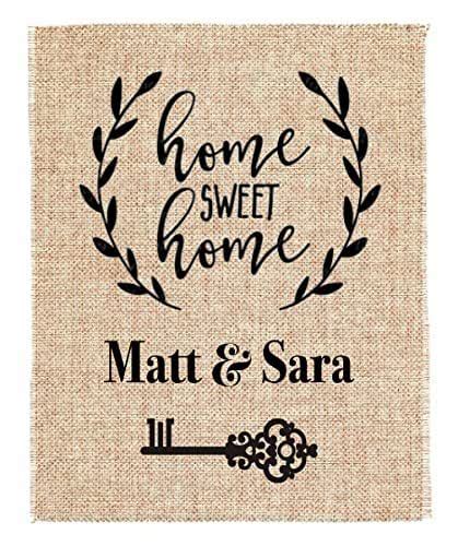 One of the most pleasant moments when moving to a new apartment is to share. Amazon.com: Couples Wedding or Housewarming Gift Burlap ...