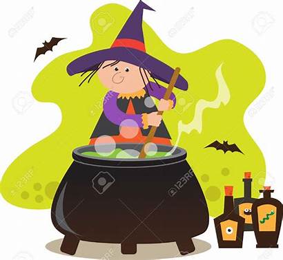 Witch Cauldron Pot Potion Clipart Mixing Stirring