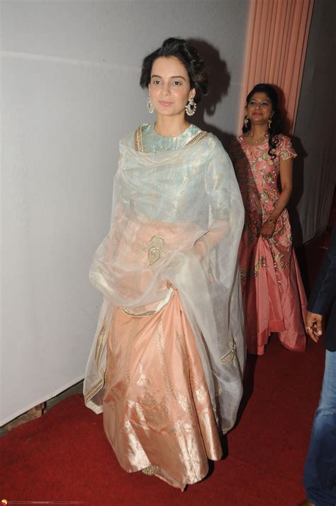 kangana ranaut looked ethereal in raw mango lehenga at a wedding recep lady india