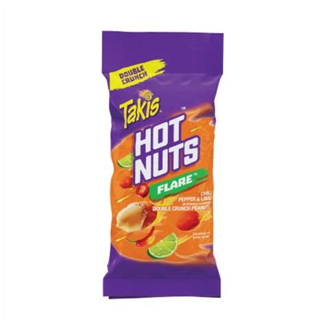 Takis Hot Nuts Flare Chili Pepper And Lime Double Crunch Peanuts 32