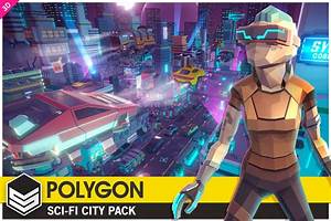 Polygon, -, Sci-fi, City, Pack
