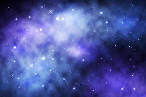 Blue Space Galaxy With Shining Stars And Nebula 1075675 Vector Art At