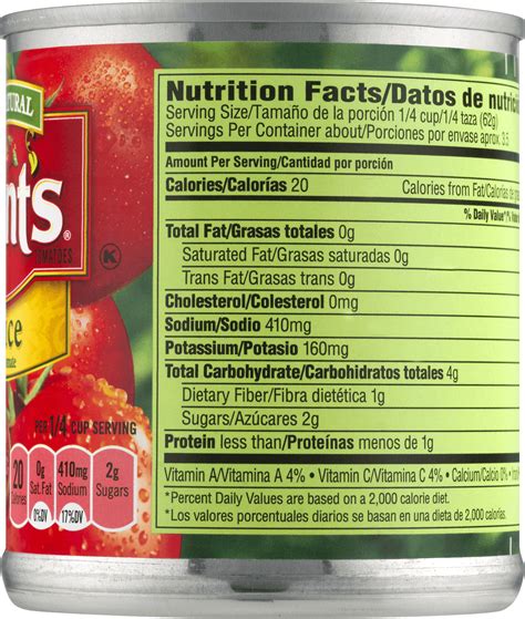 Hunts Tomato Sauce Nutrition Data Runners High Nutrition