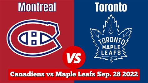 Montreal Canadiens Vs Toronto Maple Leafs Live Nhl Play By Play