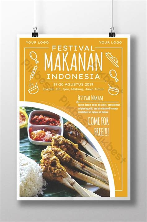 Poster Festival Makanan Indonesia Ai Unduhan Gratis Pikbest
