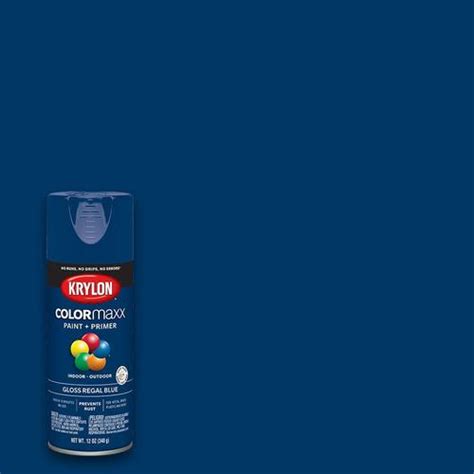 Krylon Colormaxx Gloss Regal Blue Spray Paint And Primer In One Actual