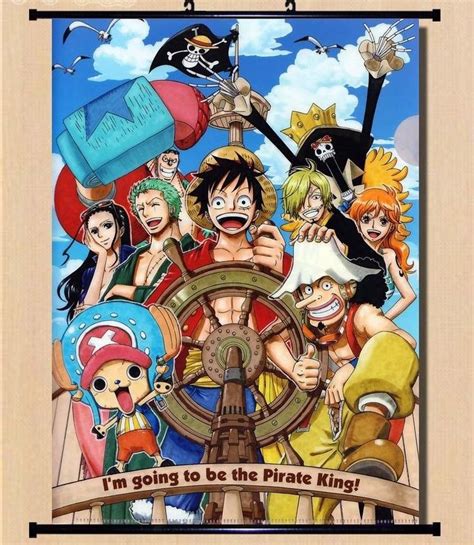 Hot Japan Anime One Piece Luffy Zoro Sanji Wall Scroll Home Decor 21