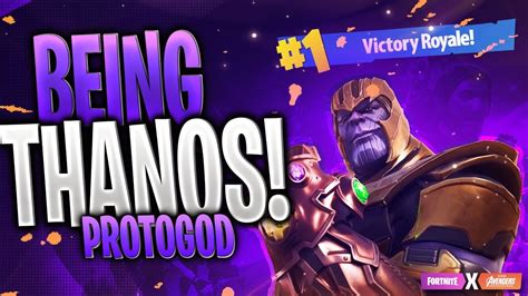Being Thanos Fortnite Thanos Gameplay Youtube