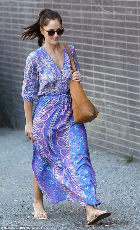 Minka Kelly Looks Lovely In A Printed Maxi Dress While Walking In