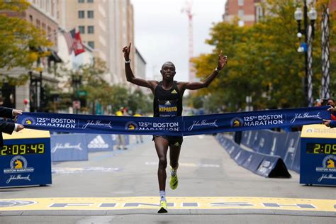 Boston Marathon Results Kenyas Benson Kipruto Diana Kipyogei Win