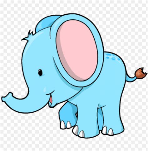 Baby Blue Elephant Cartoon Png Image With Transparent Background Toppng