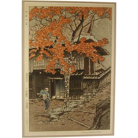Shiro Kasamatsu Japanese Color Woodblock Print Signed From Agoantiques