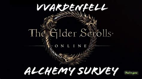 ESO Alchemy Survey Vvardenfell Location Elder Scrolls Online YouTube
