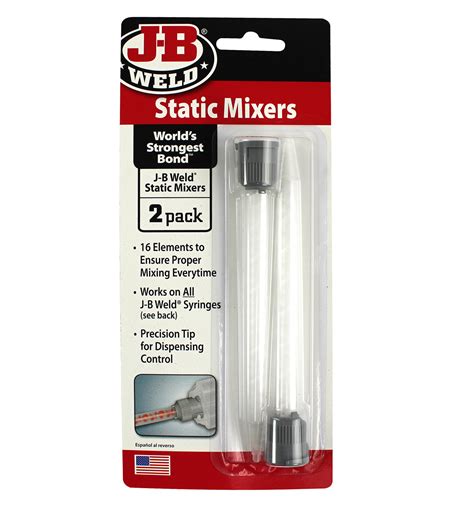 Jb Weld Static Mixing Tubes Pack Of 2 Mix Epoxy Syringes Perfectly