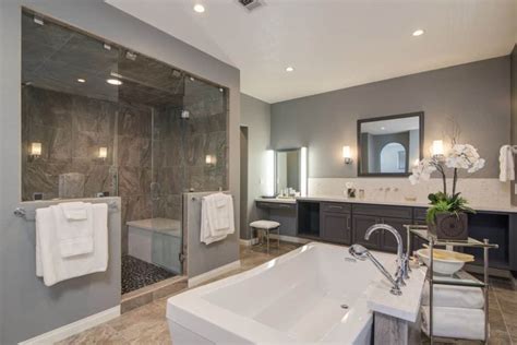Clean white lines and a few organic touches to your bathroom can change the entire look. 8 Master Bathroom Remodel Ideas | Remodel Works