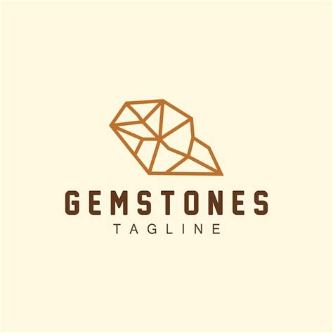 Premium Vector Gemstone Logo Jewelery Simple Line Design Vector Gem