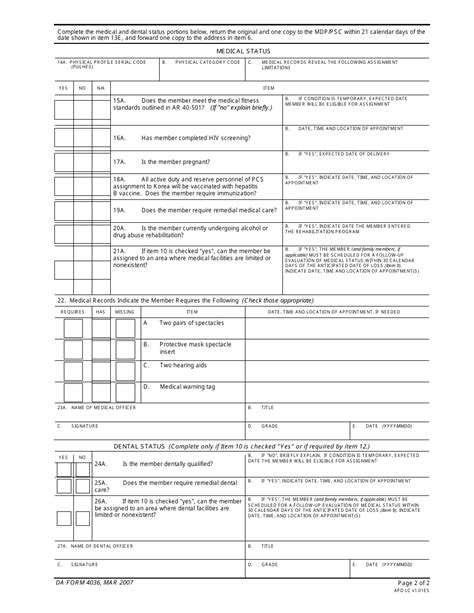 Da Form 4036 Fillable Printable Forms Free Online