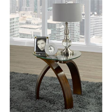 Brassex Inc Teagan End Table Dark Cherry The Home Depot Canada