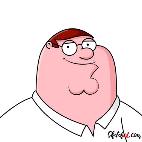 How To Draw A Portrait Of Peter Griffin Step By Step Drawing