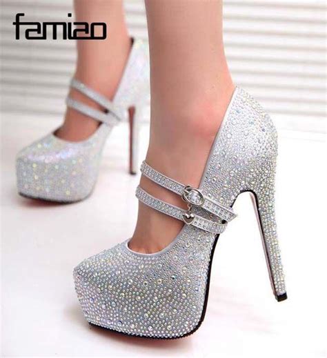 black 7′ high heel ankle strap patent leather sexy shoes women high heels prom wedding shoes