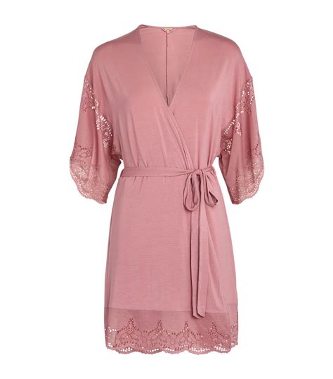 Eberjey Lace Trim Beatrix Robe Harrods Us