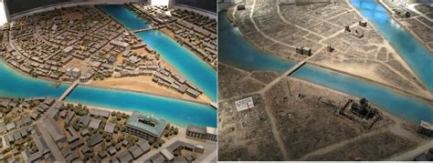 Before And After Diorama At Hiroshima Museum Showing The