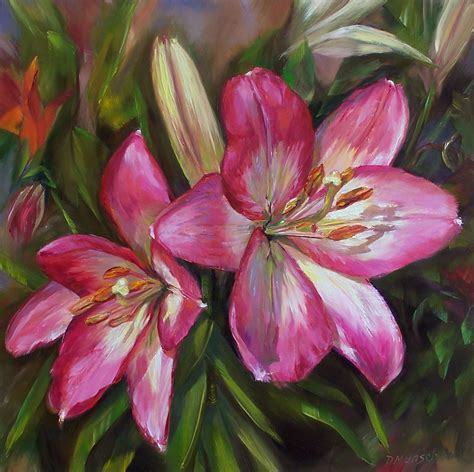 Donna Munsch Fine Art Original Oil Painting Intense Pink