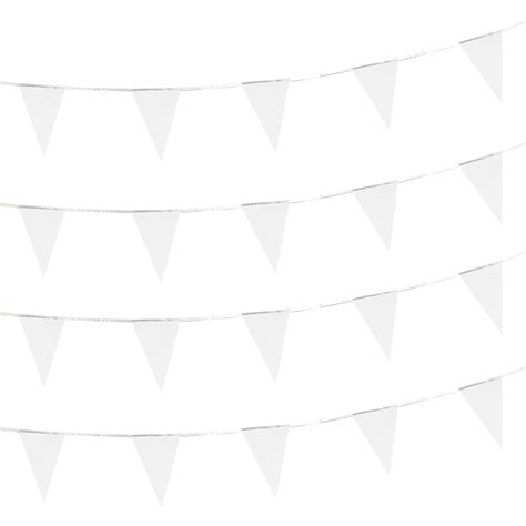 Buy Autop 100 Feet Solid White Pennant Banner S String Triangle Bunting