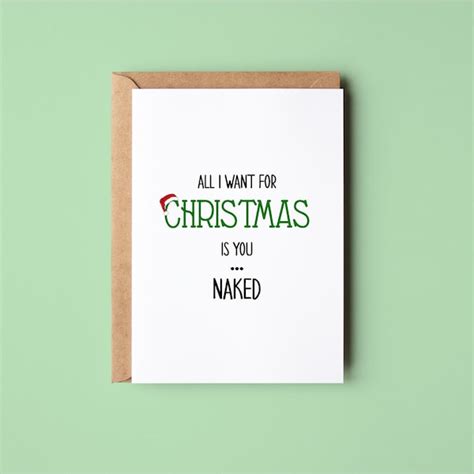 All I Want For Christmas Is You Naked Christmas Card Etsy Australia