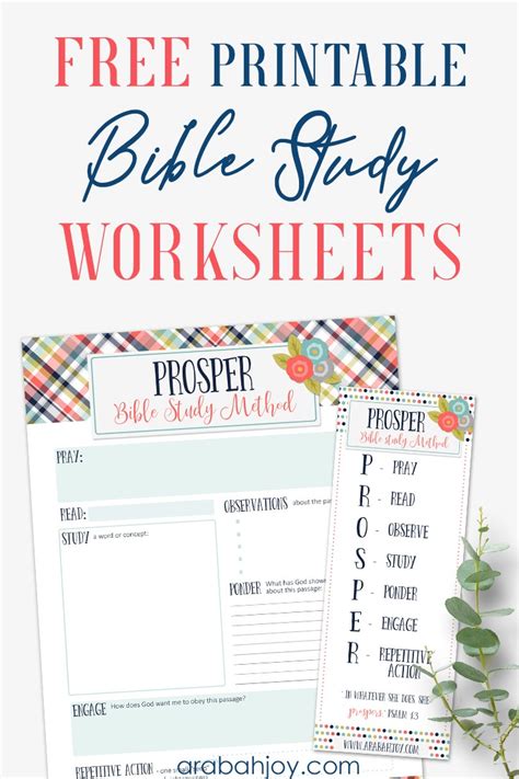 Woman Bible Study Worksheets