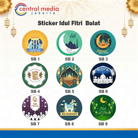 Sticker Idul Fitri Bulat Central Media Jakarta