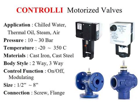 Motorized Valves Controlli Spa Onoff And Modulating Controls