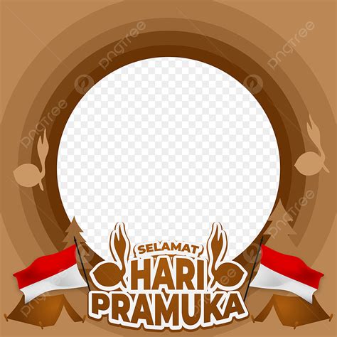 Papercut Style Vector Art Png Happy Pramuka Day Twibbon Banner With