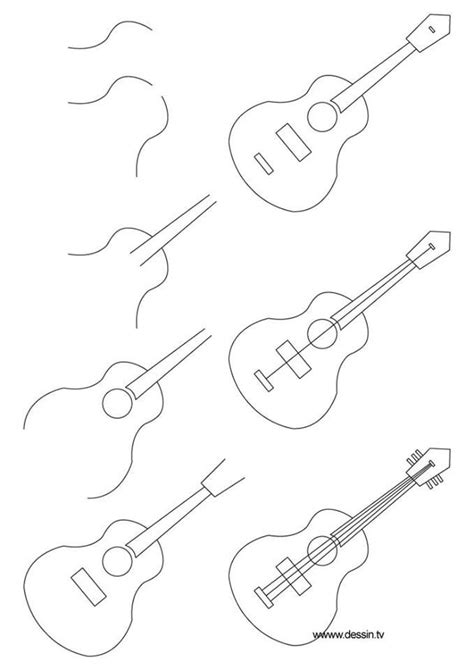 Como Dibujar Una Guitarra Cara Menggambar Gambar Simpel Gambar