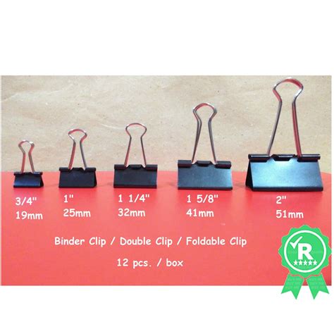 Binder Clip Or Double Clip Black 34 Or 1 Or 1 14 By Box Shopee Philippines