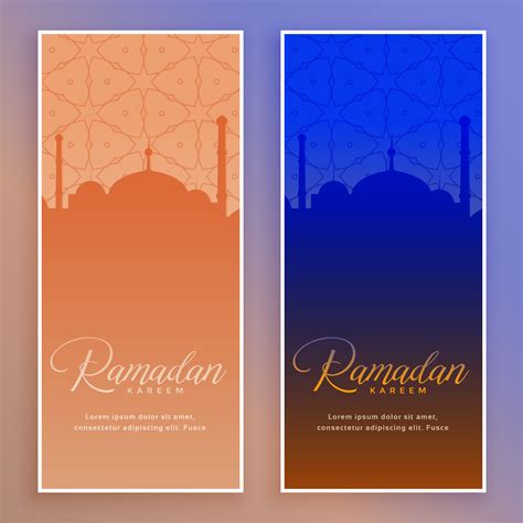 Islamic Ramadan Kareem Beautiful Banners Download Free Vector Art