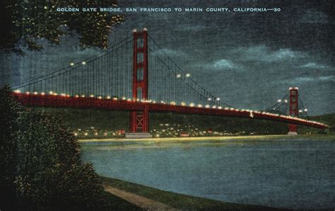 Vintage Postcard 1948 Golden Gate Bridge San Francisco Marin County