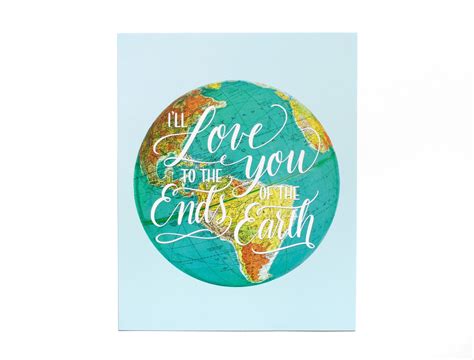 Hand Lettered Typography Print World Globe Moms Dads And Etsy