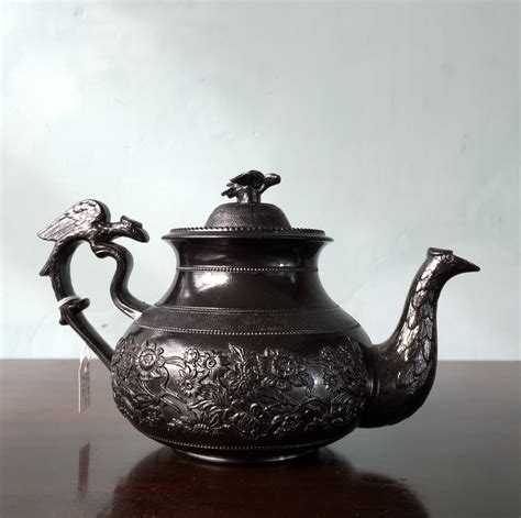 cyples ‘egyptian black teapot birds head spout and bird handle 1834 40 moorabool antiques