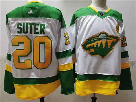 Technically, this is a reverse retro jersey taking inspiration from the old look of a team that now plays in texas. Minnesota Wild #20 Ryan Suter White 2020/21 Reverse Retro Jersey|WILD20RR21|Minnesota Wild