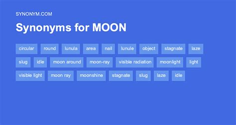 Another Word For Moon Synonyms And Antonyms