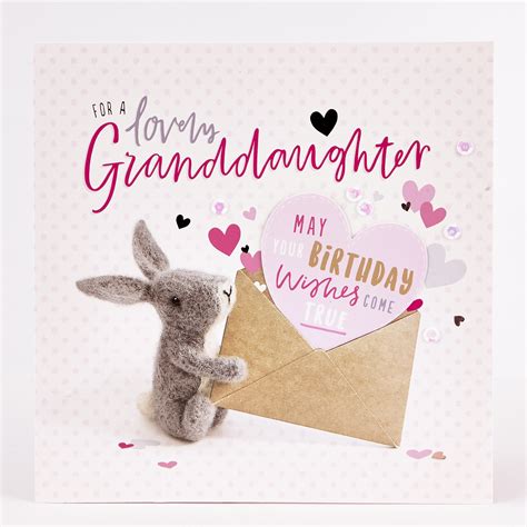 Find great birthday wishes to write in a card. Buy Exquisite Collection Birthday Card - Granddaughter Rabbit for GBP 1.79 | Card Factory UK