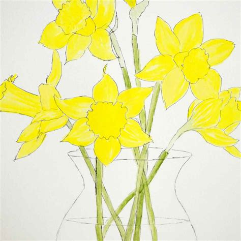 How To Paint Daffodils Just Paint It Blog