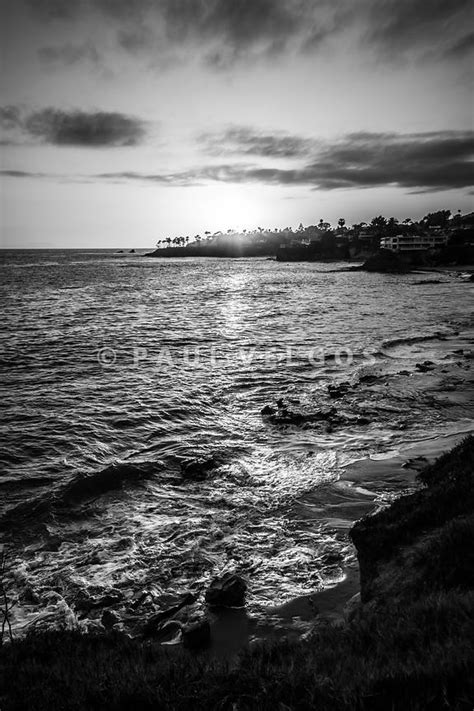 Art Print And Stock Photo Laguna Beach Sunset Black And