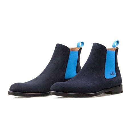 Unser wildleder chelsea boot in blau wirkt zu jedem anlass modisch. Serfan Chelsea Boot Herren Wildleder Blau Blau | Chelsea ...